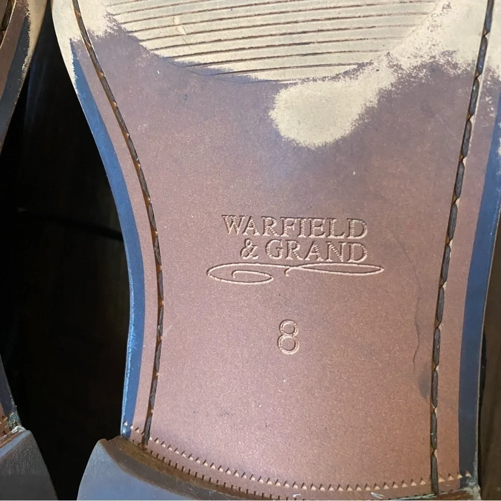 Warfield & Grand Archer Black Leather Oxford SZ 8